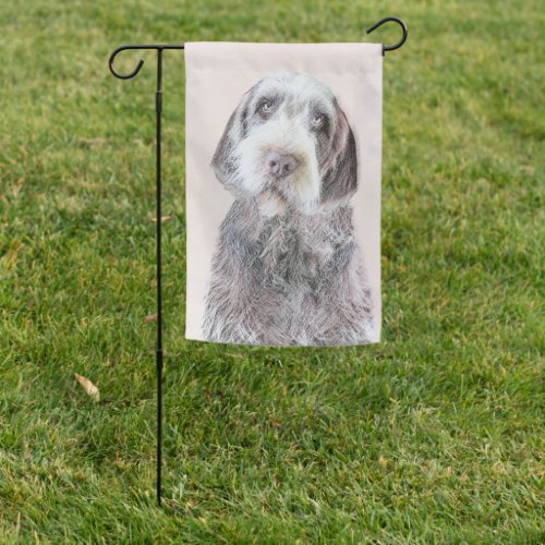 Wirehaired Pointing Griffon Painting _ Dog Art Garden Flag