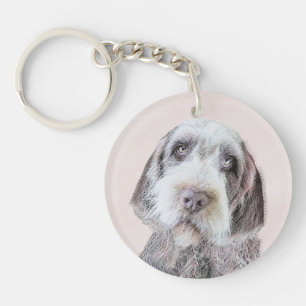 Wirehaired Pointing Griffon Painting - Dog Art Keychain