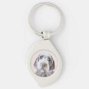 Wirehaired Pointing Griffon Painting - Dog Art Keychain