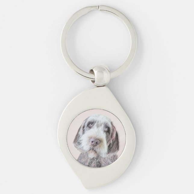 Wirehaired Pointing Griffon Painting - Dog Art Keychain (Front)
