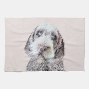 Wirehaired Pointing Griffon Painting - Dog Art Kitchen Towel