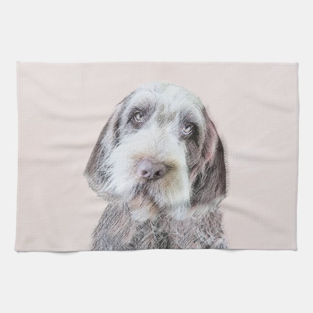 Wirehaired Pointing Griffon Painting - Dog Art Kitchen Towel (Horizontal)