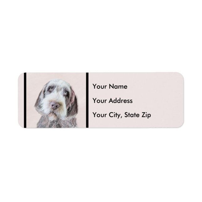 Wirehaired Pointing Griffon Painting - Dog Art Label (Front)