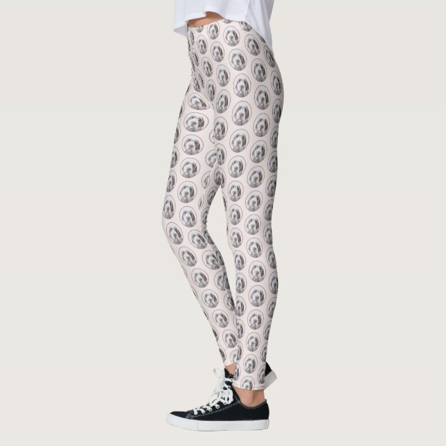 Wirehaired Pointing Griffon Painting - Dog Art Leggings (Left)