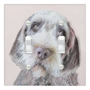 Wirehaired Pointing Griffon Painting - Dog Art Light Switch Cover