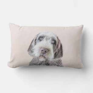 Wirehaired Pointing Griffon Painting - Dog Art Lumbar Pillow