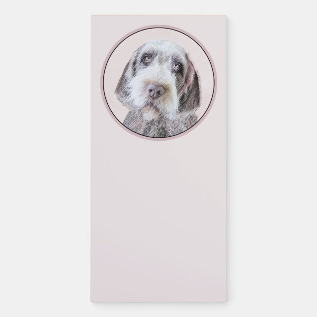 Wirehaired Pointing Griffon Painting - Dog Art Magnetic Notepad (Front)