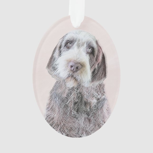 Wirehaired Pointing Griffon Painting - Dog Art Ornament (Back)