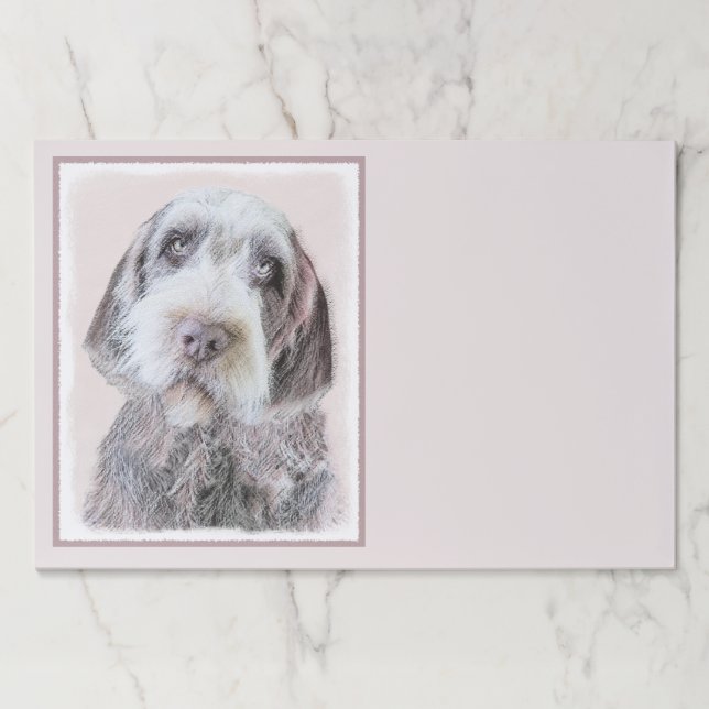 Wirehaired Pointing Griffon Painting - Dog Art Paper Pad (Front)
