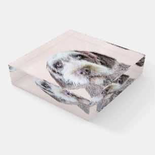 Wirehaired Pointing Griffon Painting - Dog Art Paperweight