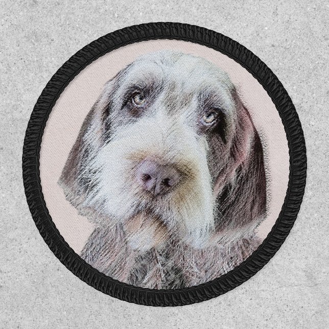 Wirehaired Pointing Griffon Painting - Dog Art Patch (Front)
