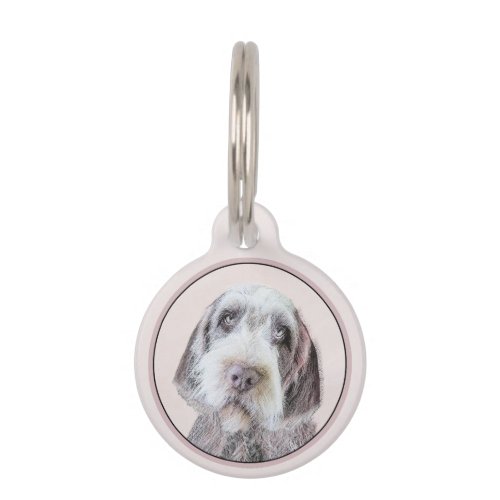 Wirehaired Pointing Griffon Painting _ Dog Art Pet ID Tag