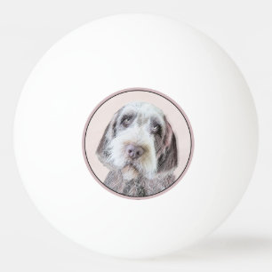 Wirehaired Pointing Griffon Painting - Dog Art Ping Pong Ball