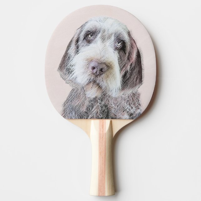 Wirehaired Pointing Griffon Painting - Dog Art Ping Pong Paddle (Front)