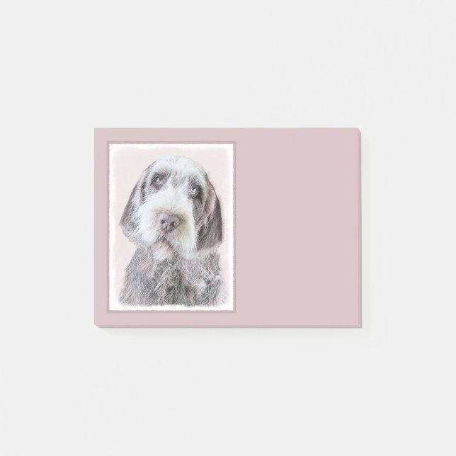 Wirehaired Pointing Griffon Painting - Dog Art Post-it Notes (Front)