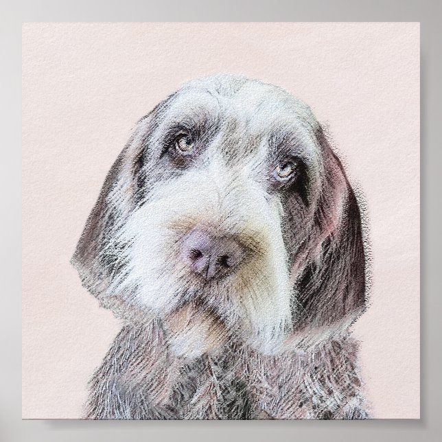 Wirehaired Pointing Griffon Painting - Dog Art Poster (Front)