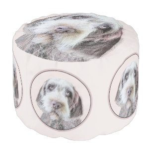 Wirehaired Pointing Griffon Painting - Dog Art Pouf