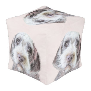 Wirehaired Pointing Griffon Painting - Dog Art Pouf