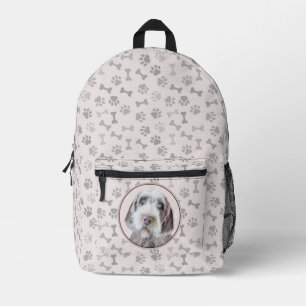 Wirehaired Pointing Griffon Painting - Dog Art Printed Backpack