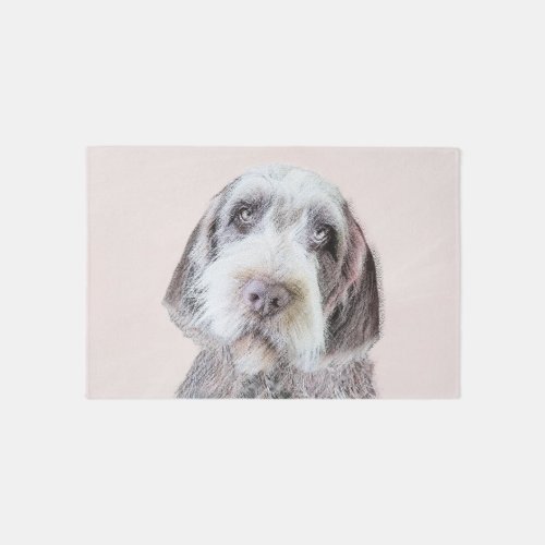 Wirehaired Pointing Griffon Painting _ Dog Art Rug