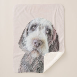 Wirehaired Pointing Griffon Painting - Dog Art Sherpa Blanket