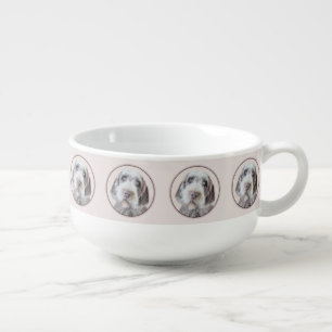 Wirehaired Pointing Griffon Painting - Dog Art Soup Mug