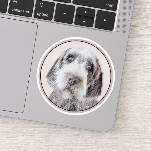 Wirehaired Pointing Griffon Painting _ Dog Art Sticker