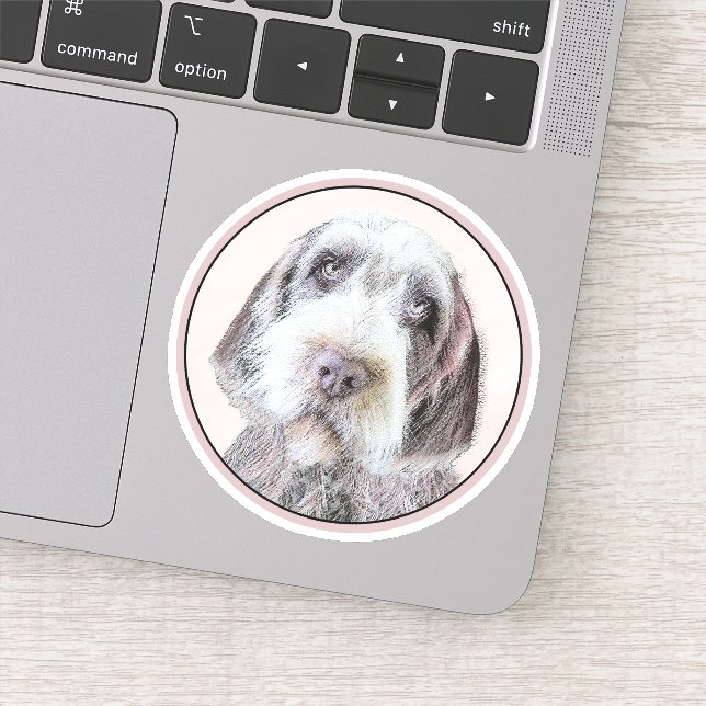 Wirehaired Pointing Griffon Painting - Dog Art Sticker (Detail)