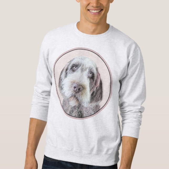 Wirehaired Pointing Griffon Painting - Dog Art Sweatshirt (Front)