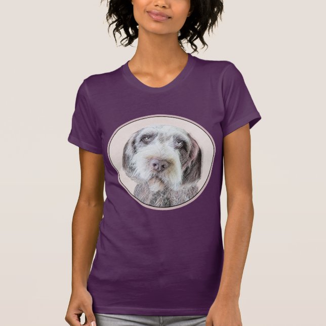 Wirehaired Pointing Griffon Painting - Dog Art T-Shirt (Front)