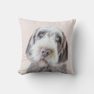 Wirehaired Pointing Griffon Painting - Dog Art Throw Pillow