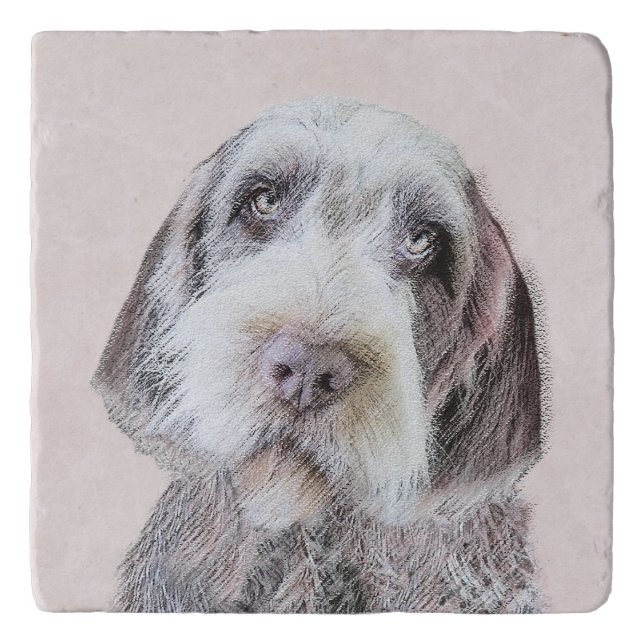 Wirehaired Pointing Griffon Painting - Dog Art Trivet (Front)