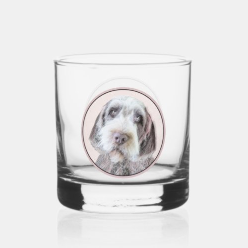 Wirehaired Pointing Griffon Painting _ Dog Art Whiskey Glass