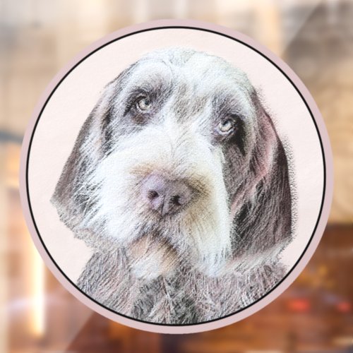 Wirehaired Pointing Griffon Painting _ Dog Art Window Cling