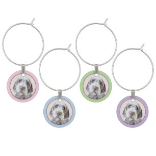 Wirehaired Pointing Griffon Painting - Dog Art Wine Charm