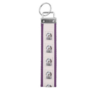 Wirehaired Pointing Griffon Painting - Dog Art Wrist Keychain