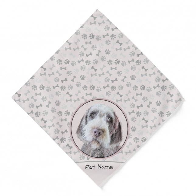 Wirehaired Pointing Griffon Painting Pet Dog Art Bandana (Front)
