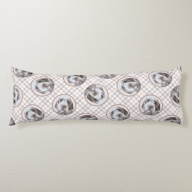 Wirehaired Pointing Griffon Painting Pet Dog Art Body Pillow (Front)