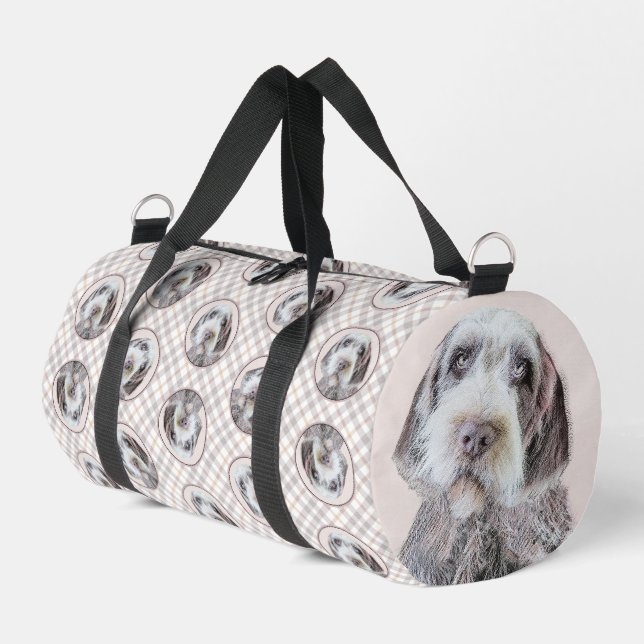 Wirehaired Pointing Griffon Painting Pet Dog Art Duffle Bag (Left Corner)