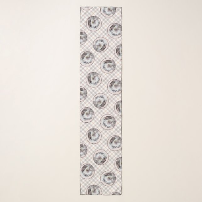 Wirehaired Pointing Griffon Painting Pet Dog Art Scarf (Front)