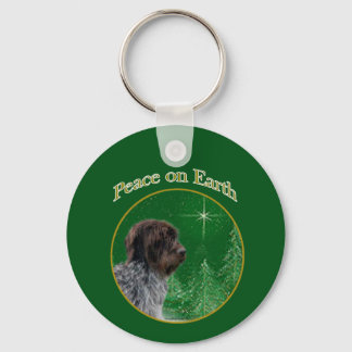 Wirehaired Pointing Griffon Peace Keychain