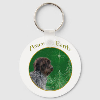 Wirehaired Pointing Griffon Peace Keychain