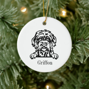 Wirehaired Pointing Griffon personalized pet Ceramic Ornament