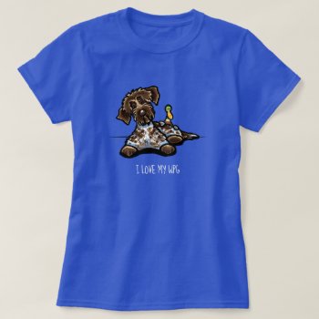 Wirehaired Pointing Griffon Personalized T-shirt by offleashart at Zazzle