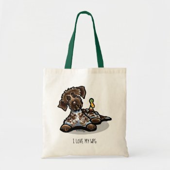 Wirehaired Pointing Griffon Personalized Tote Bag by offleashart at Zazzle