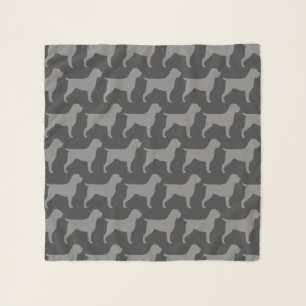 Wirehaired Pointing Griffon Silhouettes Pattern Scarf