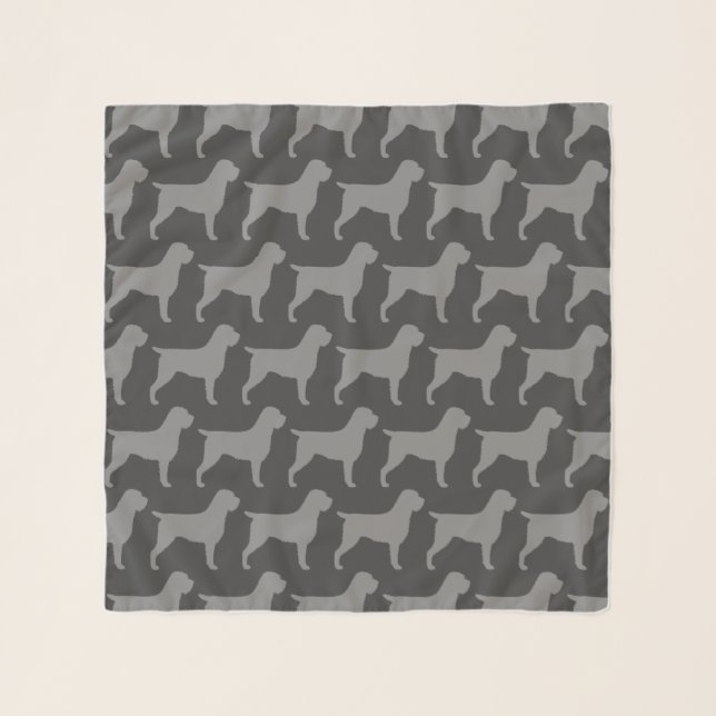 Wirehaired Pointing Griffon Silhouettes Pattern Scarf (Front)