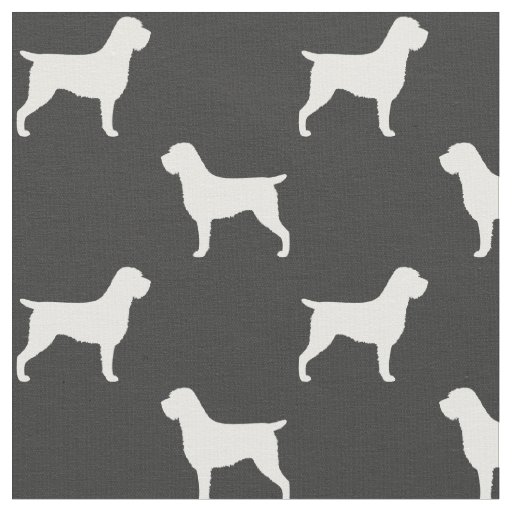 Wirehaired Pointing Griffon Silhouettes Patterned Fabric