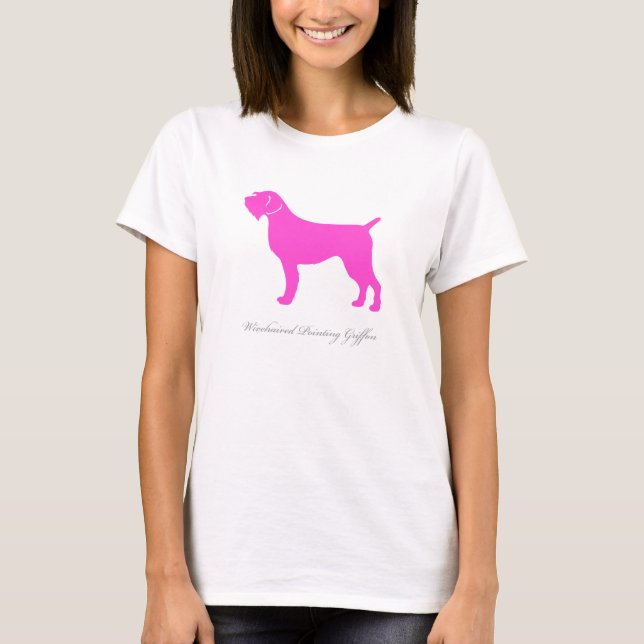 Wirehaired Pointing Griffon T-shirt (pink) (Front)