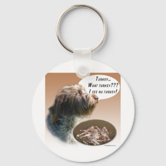 Wirehaired Pointing Griffon Turkey Keychain